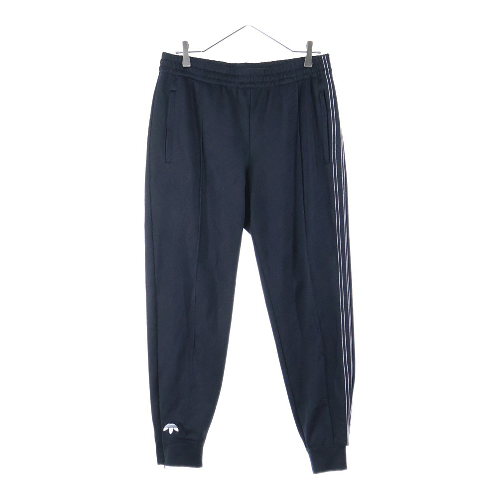adidas(アディダス) ×ALEXANDER WANG アレキサンダーワン サイドライン ロゴ総柄 トラックパンツ スウェットパンツ ブラック CV5265