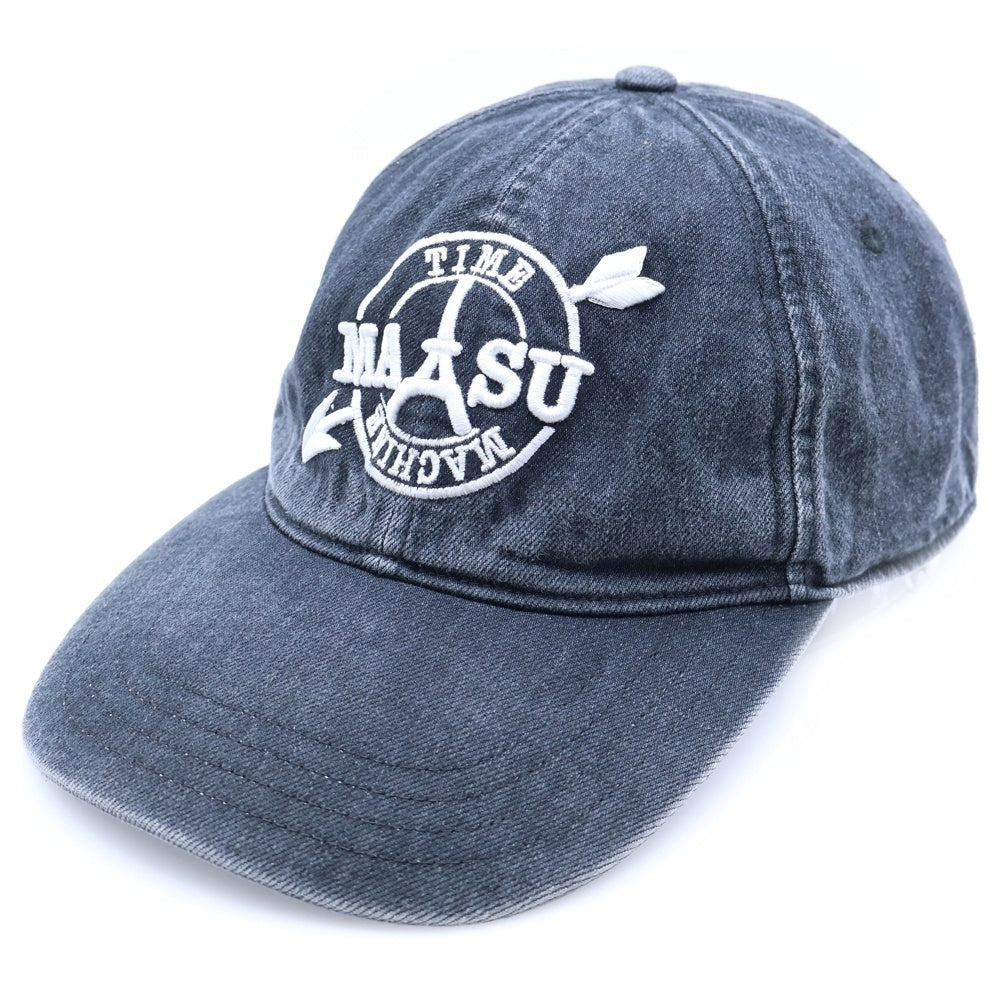 MASU(エムエーエスユー) MB EMBROIDERY CAP エンブロイダリーウォッシュドデニムキャップ 帽子 ブラック B25F90J001