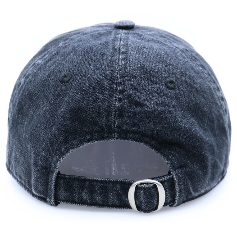 MASU(エムエーエスユー) MB EMBROIDERY CAP エンブロイダリーウォッシュドデニムキャップ 帽子 ブラック B25F90J001