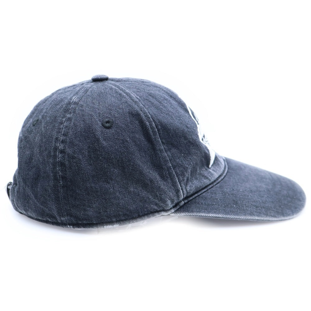 MASU(エムエーエスユー) MB EMBROIDERY CAP エンブロイダリーウォッシュドデニムキャップ 帽子 ブラック B25F90J001