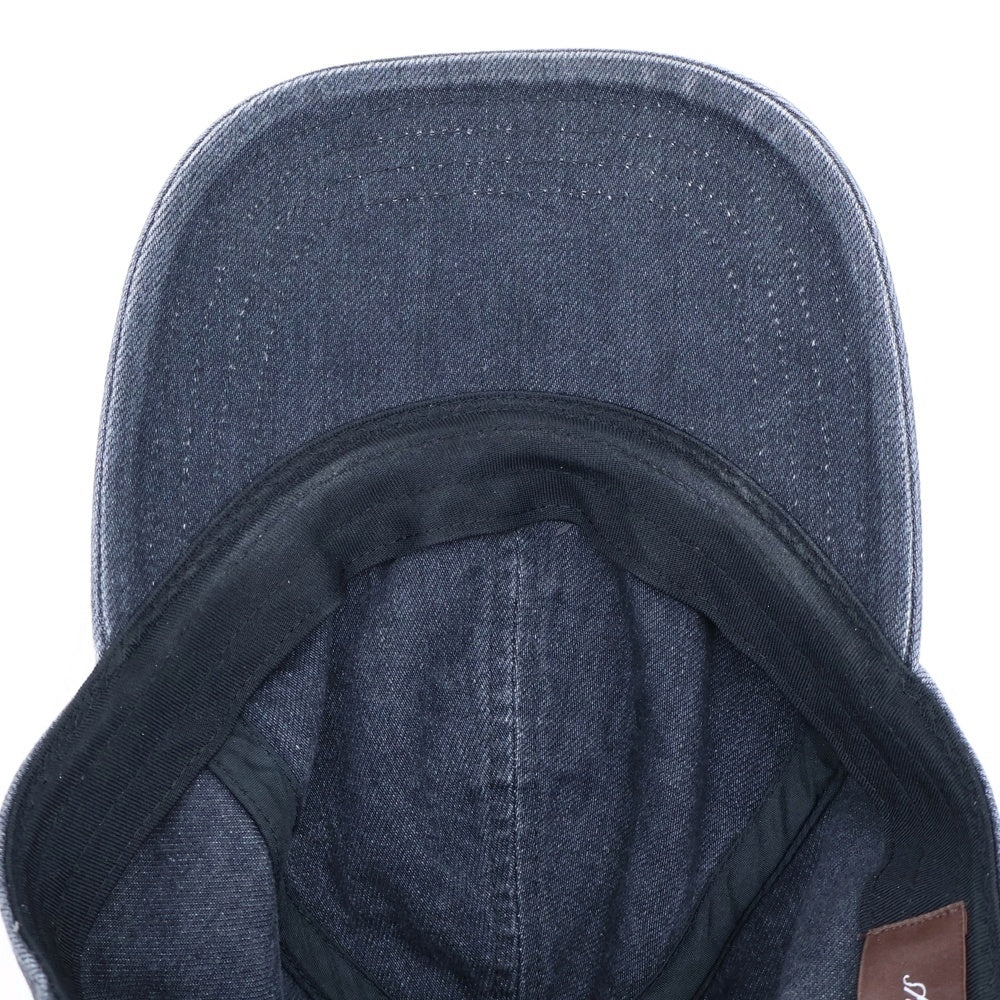 MASU(エムエーエスユー) MB EMBROIDERY CAP エンブロイダリーウォッシュドデニムキャップ 帽子 ブラック B25F90J001