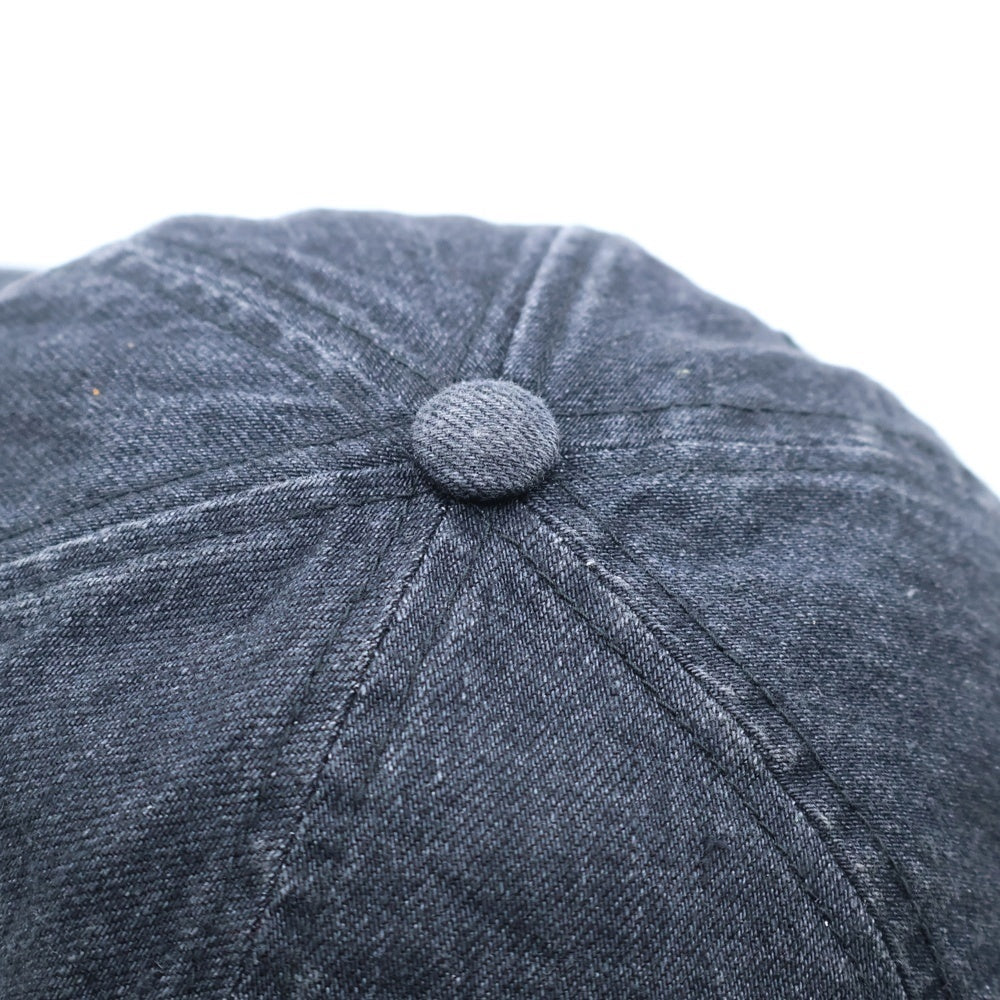MASU(エムエーエスユー) MB EMBROIDERY CAP エンブロイダリーウォッシュドデニムキャップ 帽子 ブラック B25F90J001
