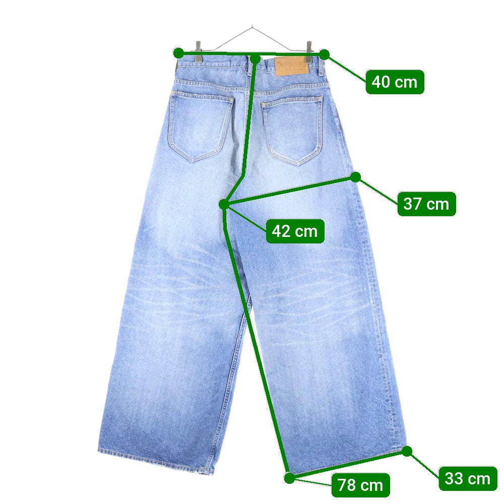 MASU(エムエーエスユー) 25AW MB BAGGY JEANS ユーズド加工 バギーデニムパンツ インディゴ B25F9PL002