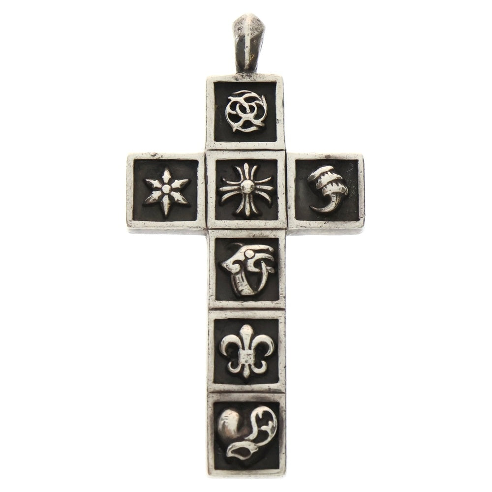 CHROME HEARTS(クロムハーツ) FRMD CRS マルチフレームドクロス ペンダント ネックレストップ シルバー