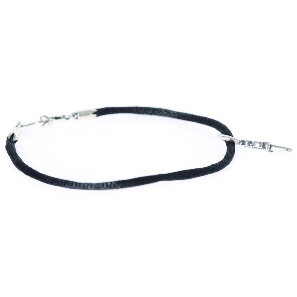 CHROME HEARTS(クロムハーツ) KZ ケーゼット ダガースタック シルクブレスレット シルバー/ブラック
