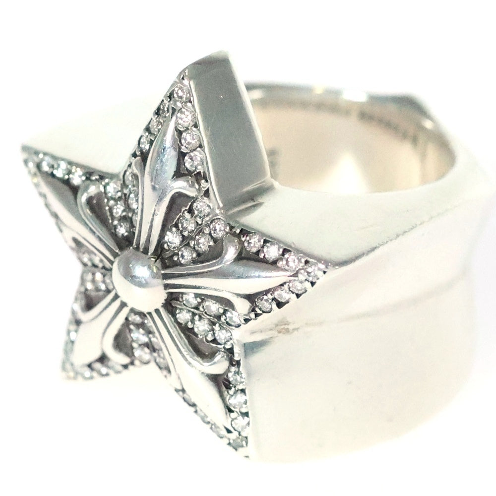 CHROME HEARTS(クロムハーツ) STR LRG P/DIA ラージスター PAVEダイヤリング シルバー