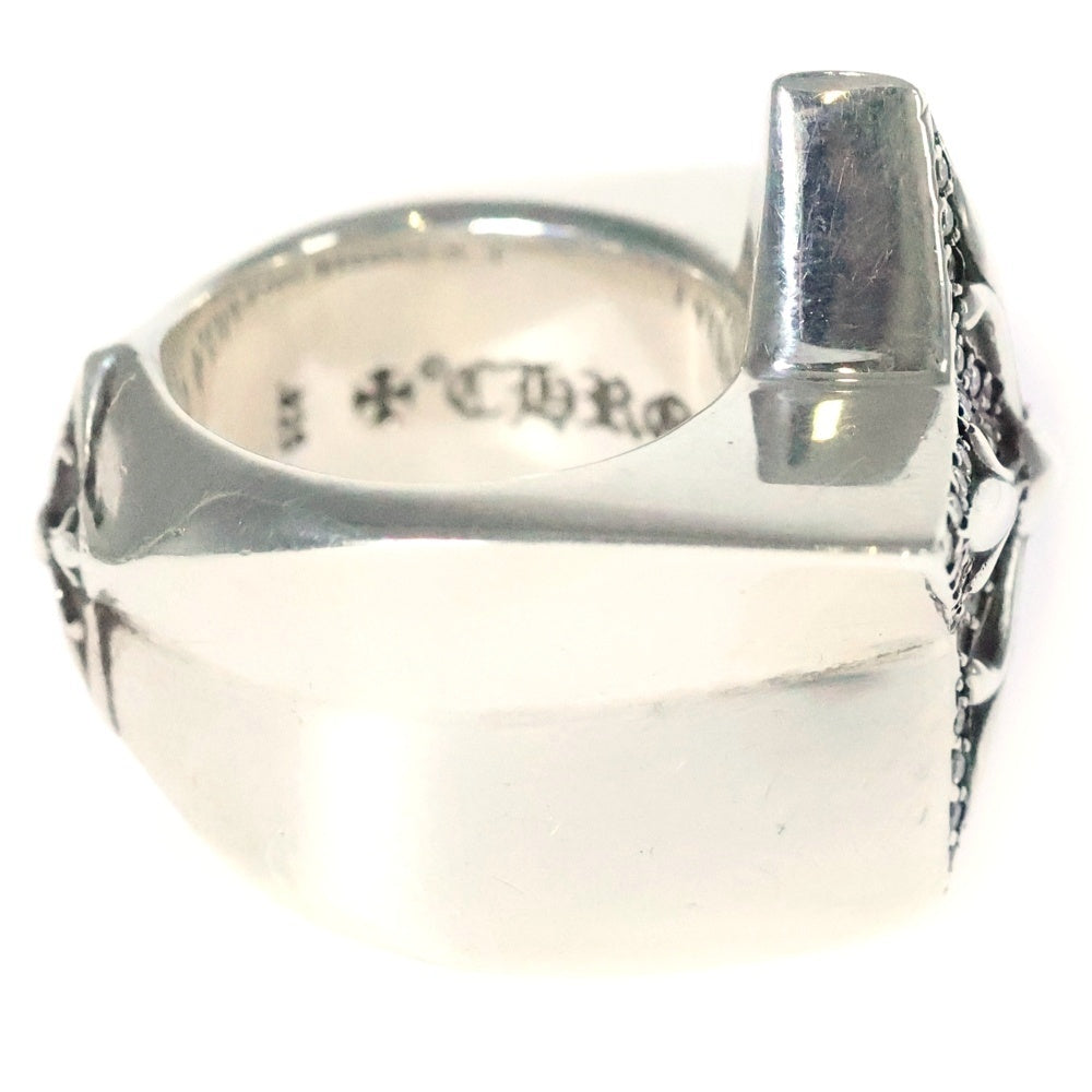 CHROME HEARTS(クロムハーツ) STR LRG P/DIA ラージスター PAVEダイヤリング シルバー