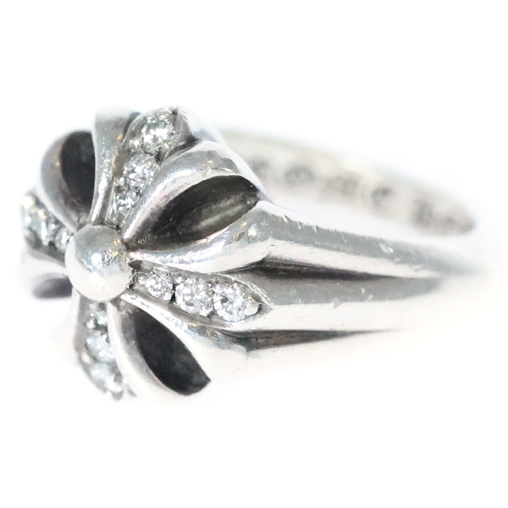 CHROME HEARTS(クロムハーツ) CUTOUT CH PLS SML P/DIA スモールカットアウトプラス PAVEダイヤ リング シルバー