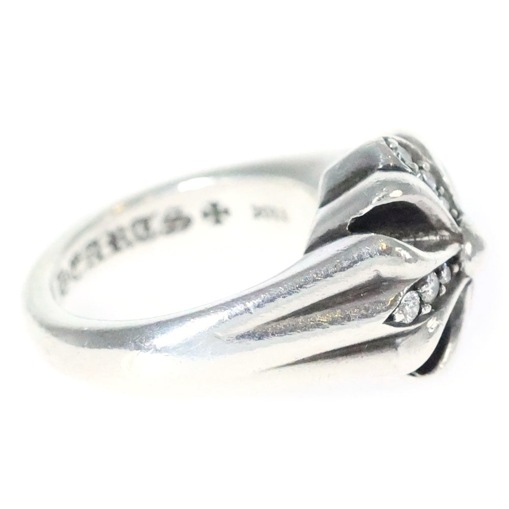 CHROME HEARTS(クロムハーツ) CUTOUT CH PLS SML P/DIA スモールカットアウトプラス PAVEダイヤ リング シルバー
