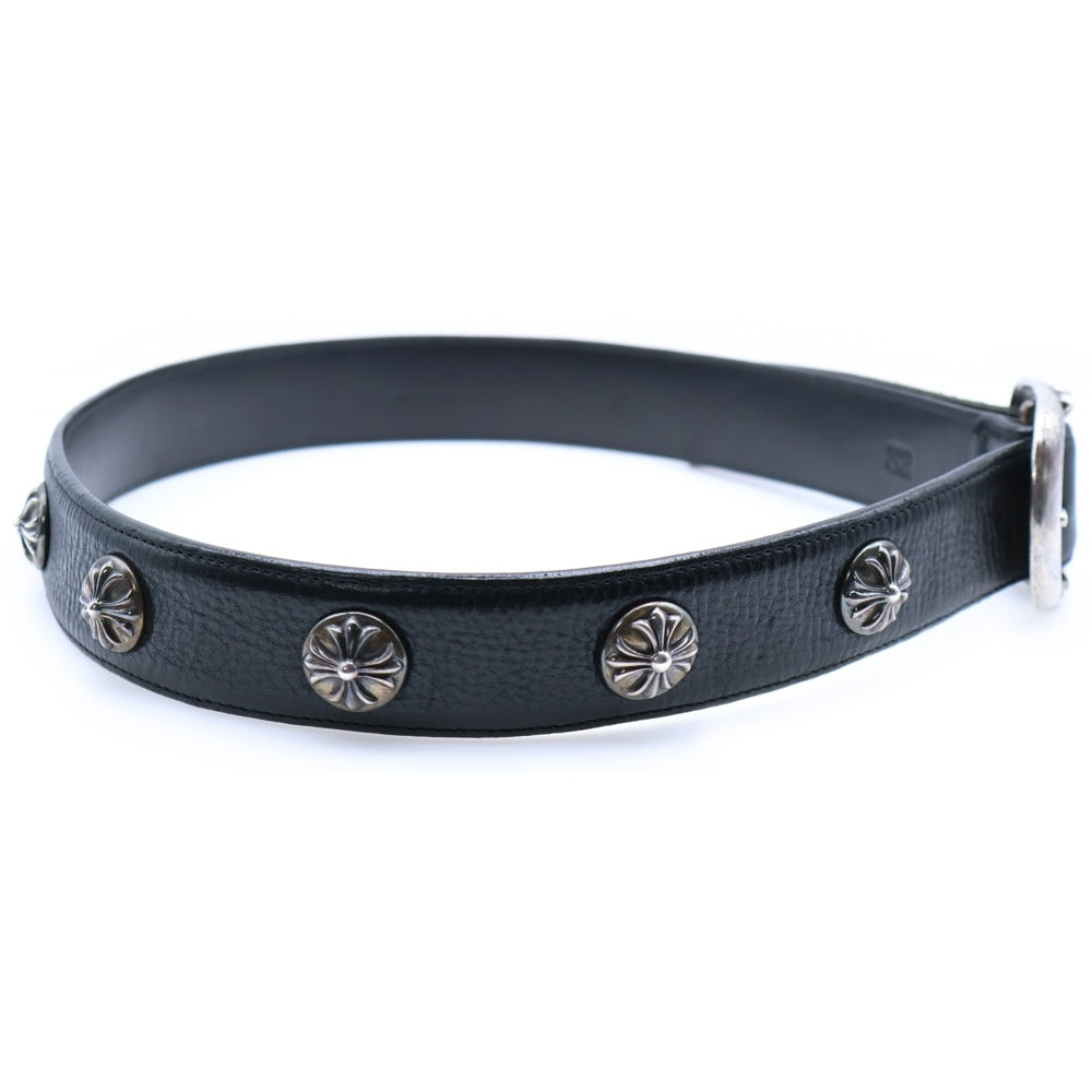 CHROME HEARTS(クロムハーツ) BLT GUNSLINGER1.5 ガンスリンガーバックル クロスボールスタッズ レザーベルト シルバー