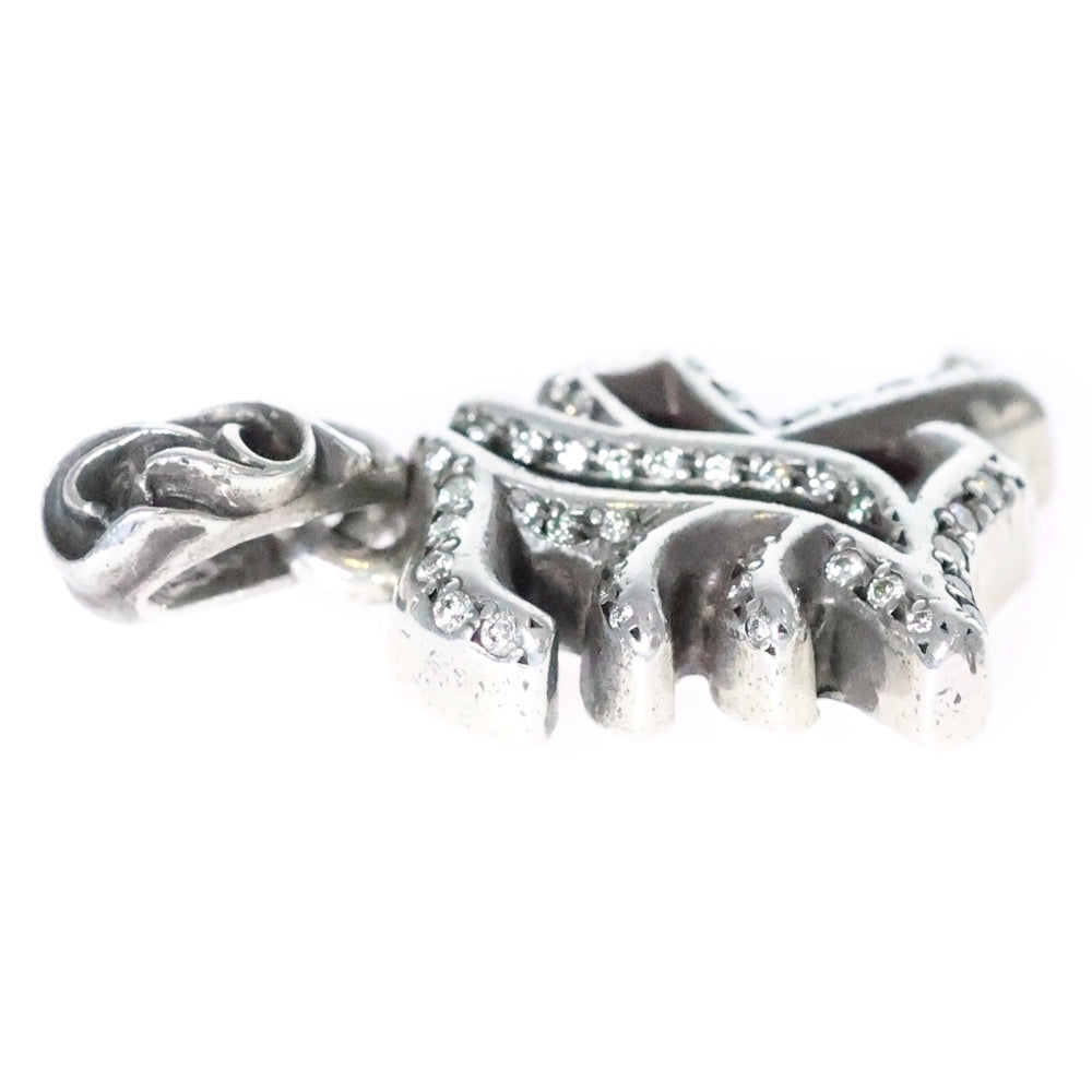 CHROME HEARTS(クロムハーツ) ALPHABET CHARM K P/DIA アルファベットチャーム イニシャル PAVEダイヤペンダントトップ シルバー
