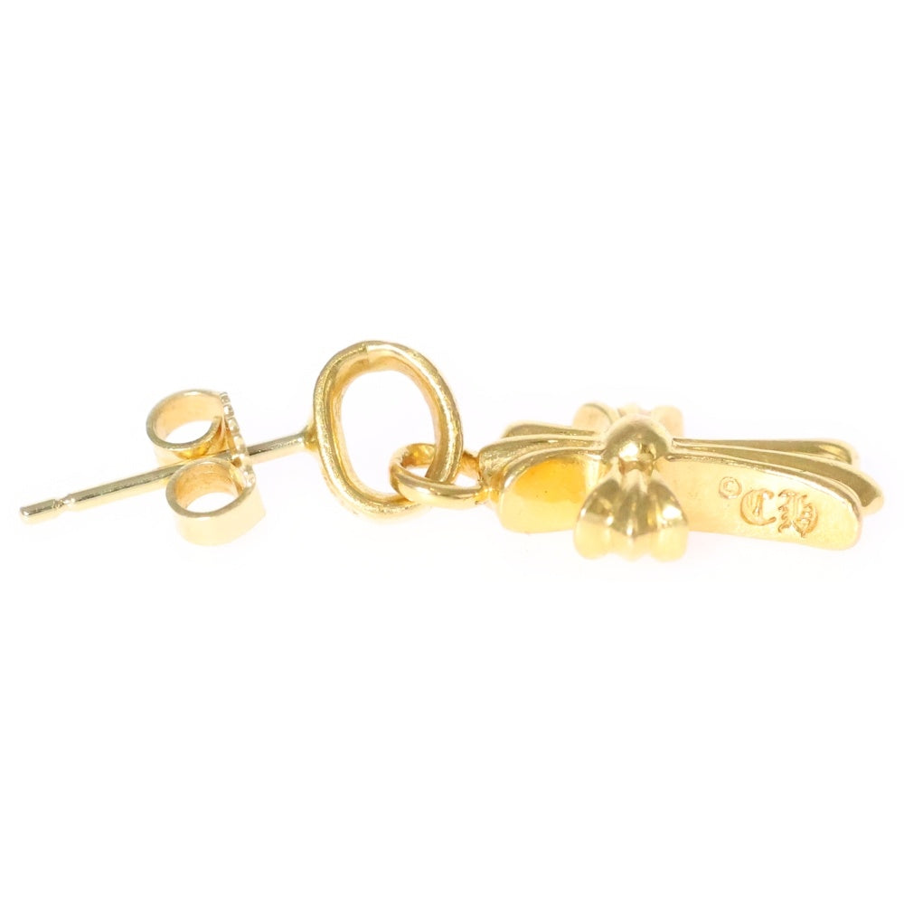 CHROME HEARTS(クロムハーツ) 22K BBY F PPRCHN P/DIA ベイビーファットクロス ドロップピアス PAVEダイヤ ゴールド BCA018
