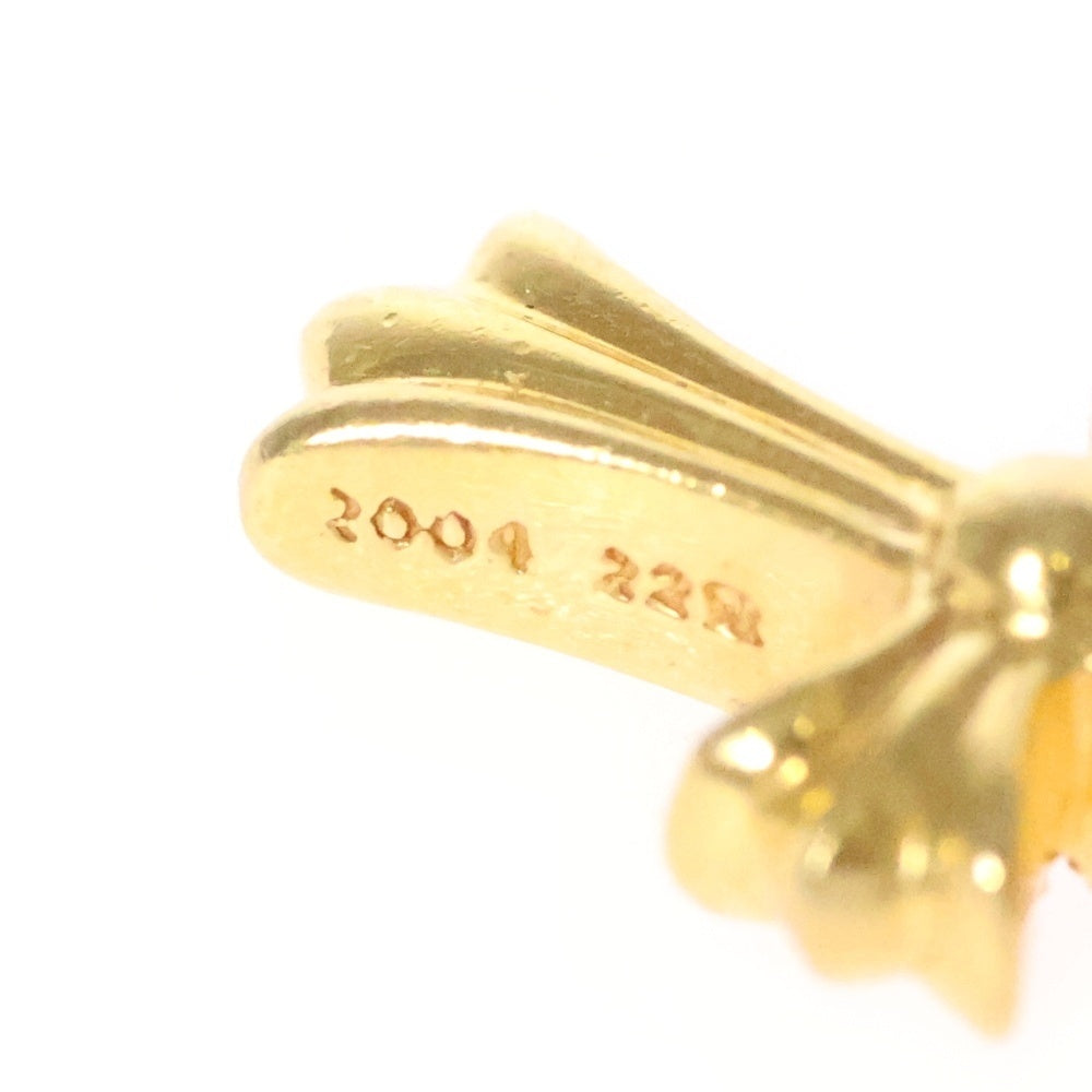 CHROME HEARTS(クロムハーツ) 22K BBY F PPRCHN P/DIA ベイビーファットクロス ドロップピアス PAVEダイヤ ゴールド BCA018