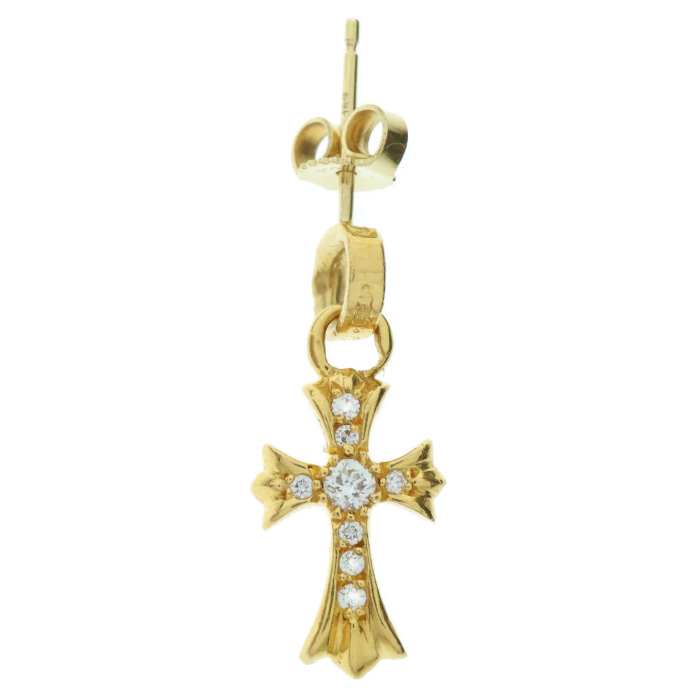 CHROME HEARTS(クロムハーツ) 22K BBY F PPRCHN P/DIA ベイビーファットクロス ドロップピアス PAVEダイヤ ゴールド BCA018