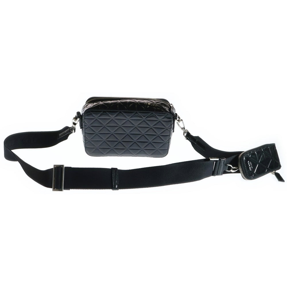 PRADA(プラダ) 23AW ブリック レザーショルダーバッグ ブラック 2VH070 ZO6 F0002 V ZMT