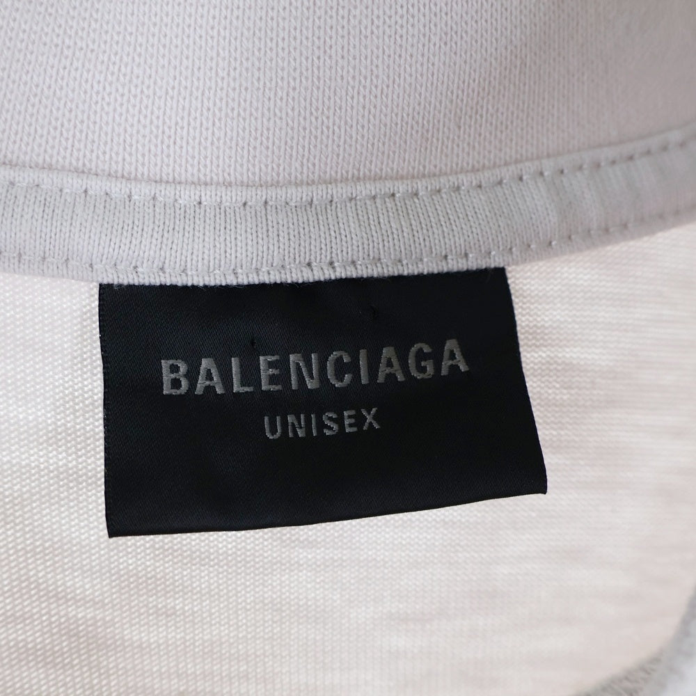 BALENCIAGA(バレンシアガ) 24SS Paris Liberty ダメージ加工 半袖Tシャツ カットソー ブラック 764235 TQVR9
