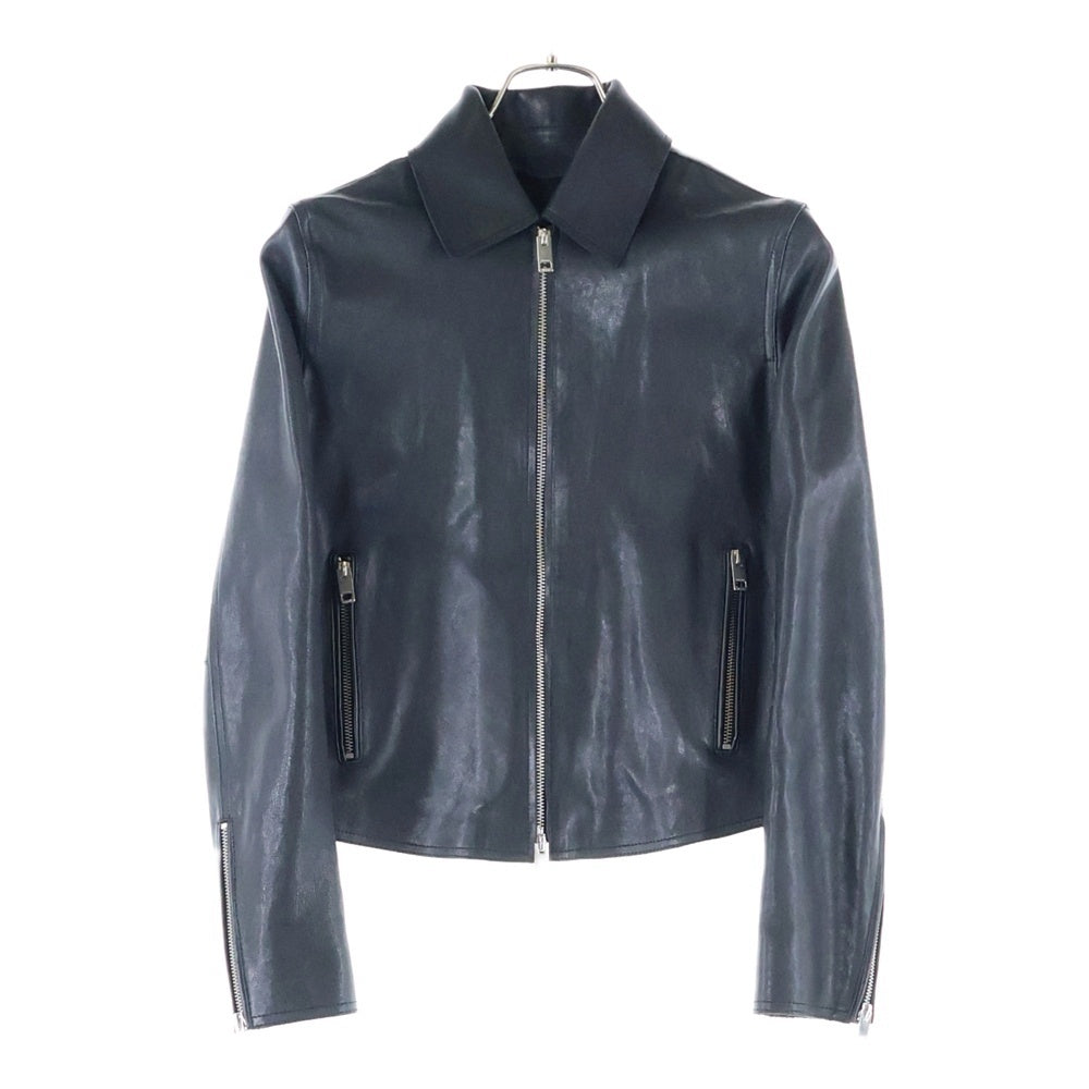 DIESEL(ディーゼル) ラムレザー シングルライダースジャケット レザージャケット ブラック A06339