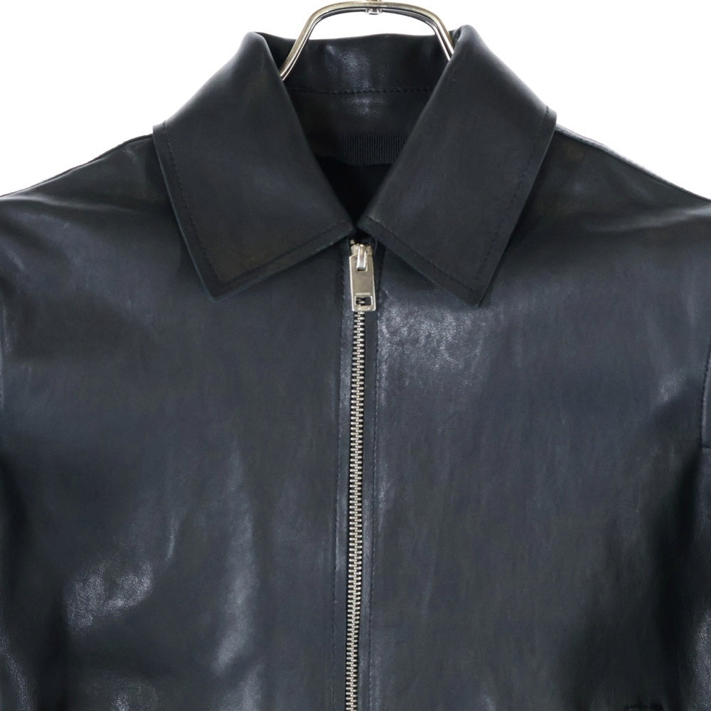 DIESEL(ディーゼル) ラムレザー シングルライダースジャケット レザージャケット ブラック A06339