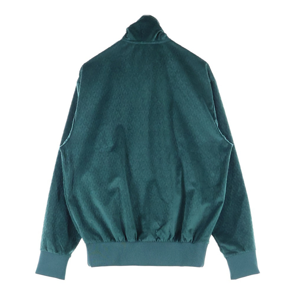 adidas(アディダス) MONO 総柄デザイン ベロアトラックジャケット グリーン IZ2546