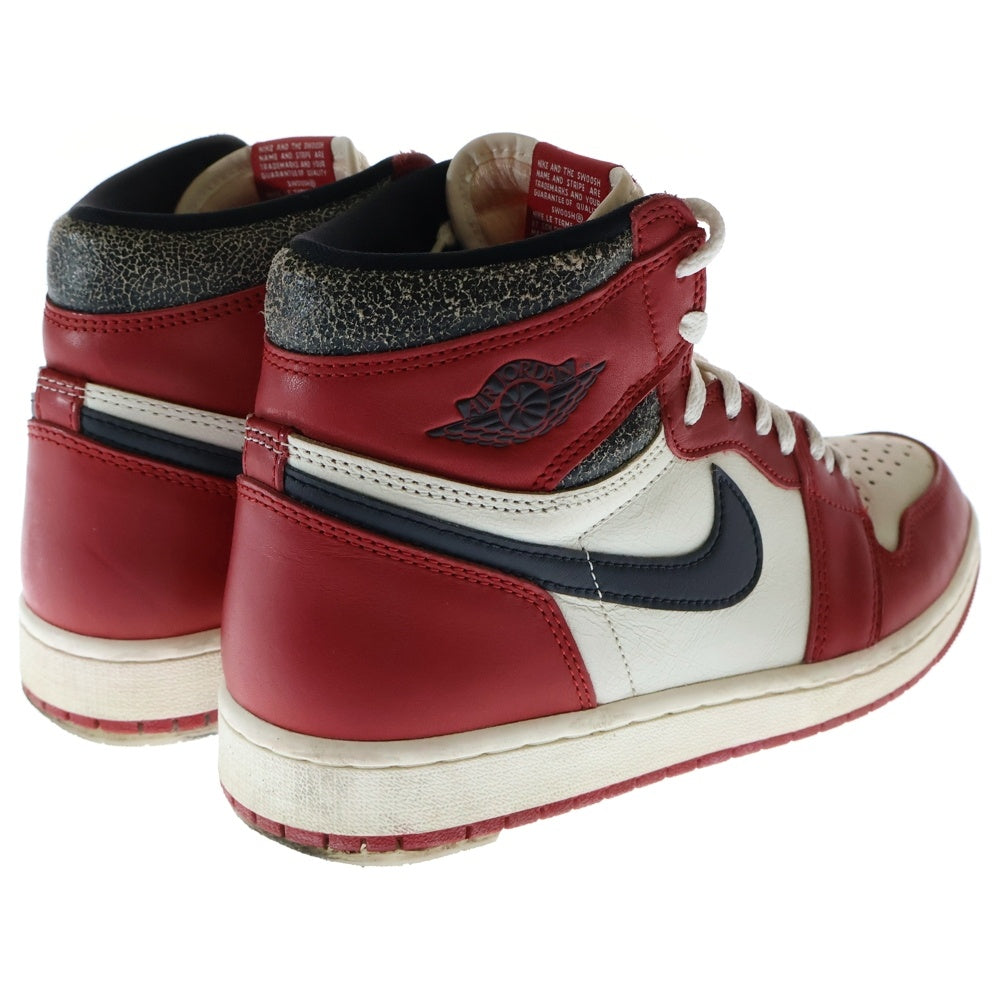 NIKE(ナイキ) AIR JORDAN 1 HIGH OG CHICAGO LOST & FOUND エアジョーダン1ハイロストアンドファウンド ハイカットスニーカー ホワイト/レッド DZ5485-612 US8.5/26.5cm