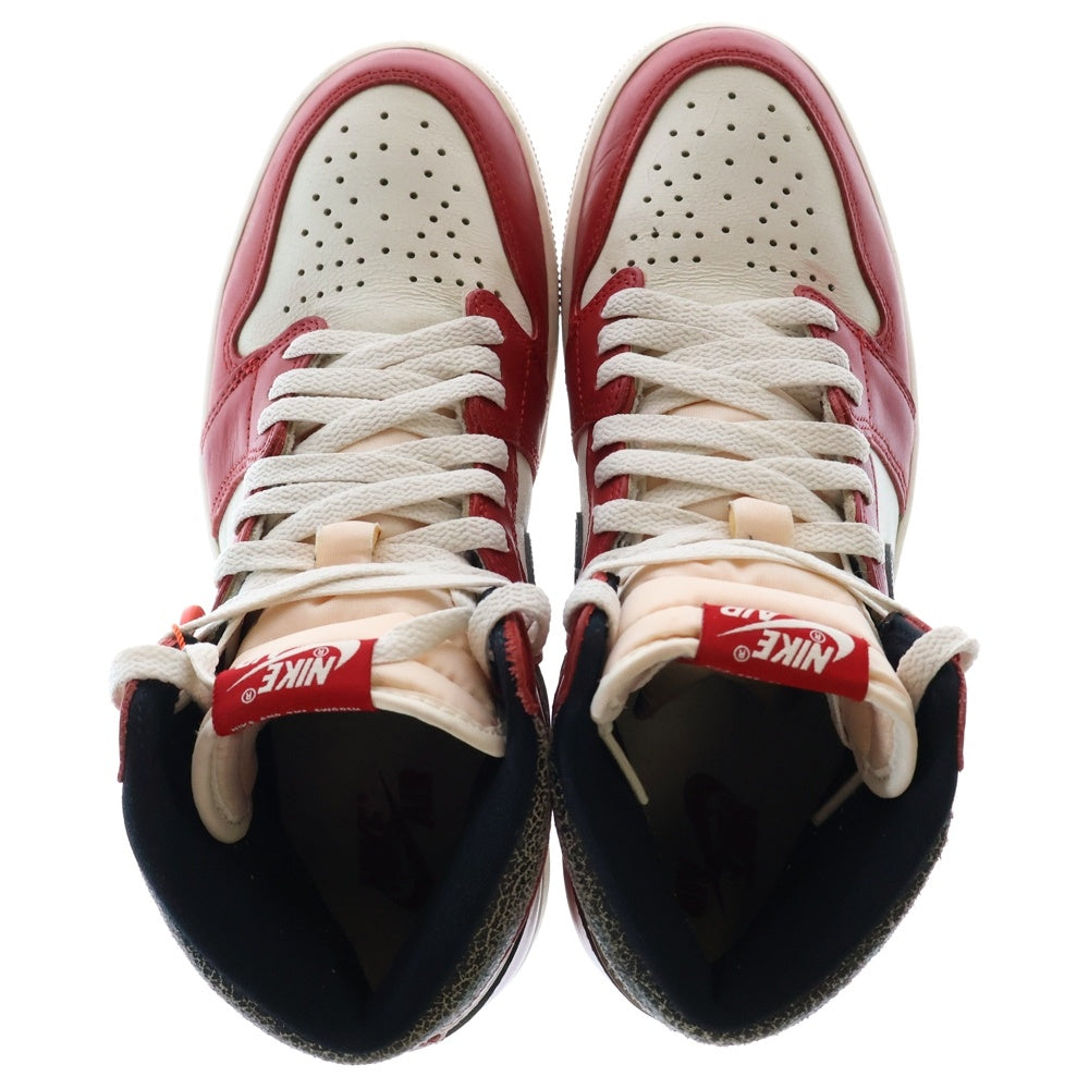 NIKE(ナイキ) AIR JORDAN 1 HIGH OG CHICAGO LOST & FOUND エアジョーダン1ハイロストアンドファウンド ハイカットスニーカー ホワイト/レッド DZ5485-612 US8.5/26.5cm
