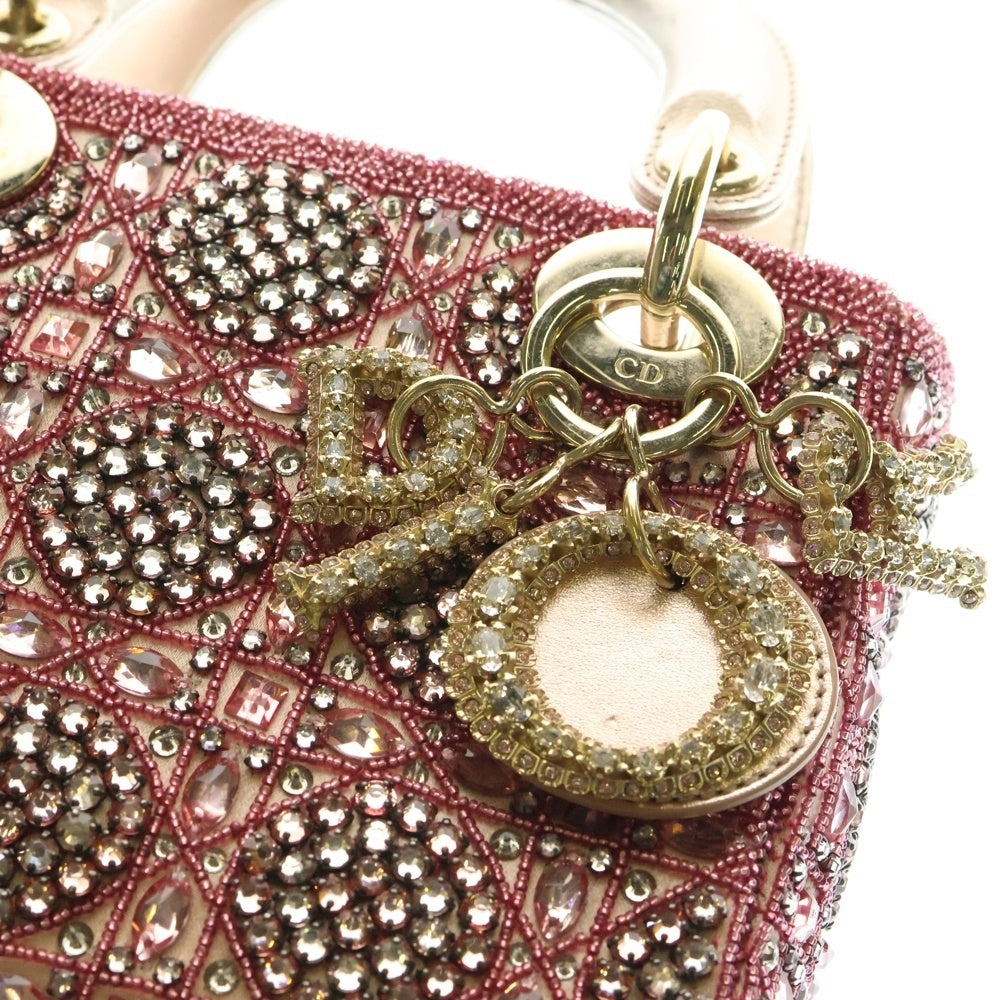 DIOR(ディオール) レディディオール ビジュー ピンク スパンコール ハンドバッグ ショルダーバッグ M05050RHR-912U