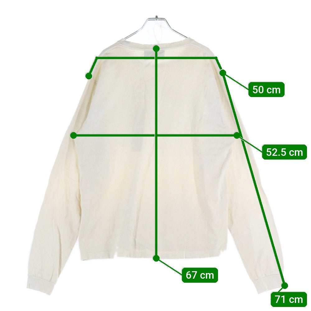 SUGARHILL(シュガーヒル) 23AW デストロイ加工 フロントロゴ 長袖Tシャツ ロンT カットソー ベージュ 23AWCS09