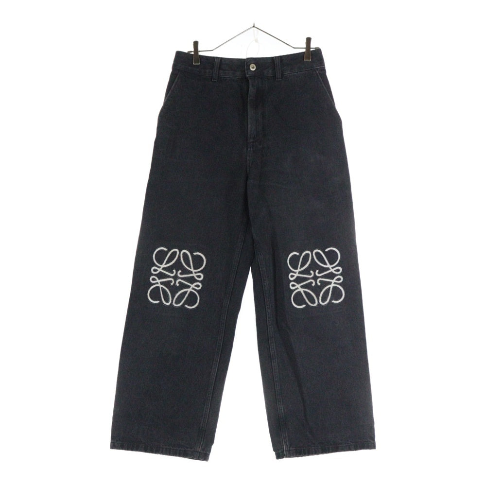 LOEWE(ロエベ) 25SS ANAGRAM BAGGY JEANS アナグラム バギージーンズ デニムパンツ ブラック S359Y11XBV