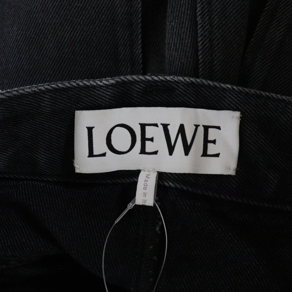 LOEWE(ロエベ) 25SS ANAGRAM BAGGY JEANS アナグラム バギージーンズ デニムパンツ ブラック S359Y11XBV