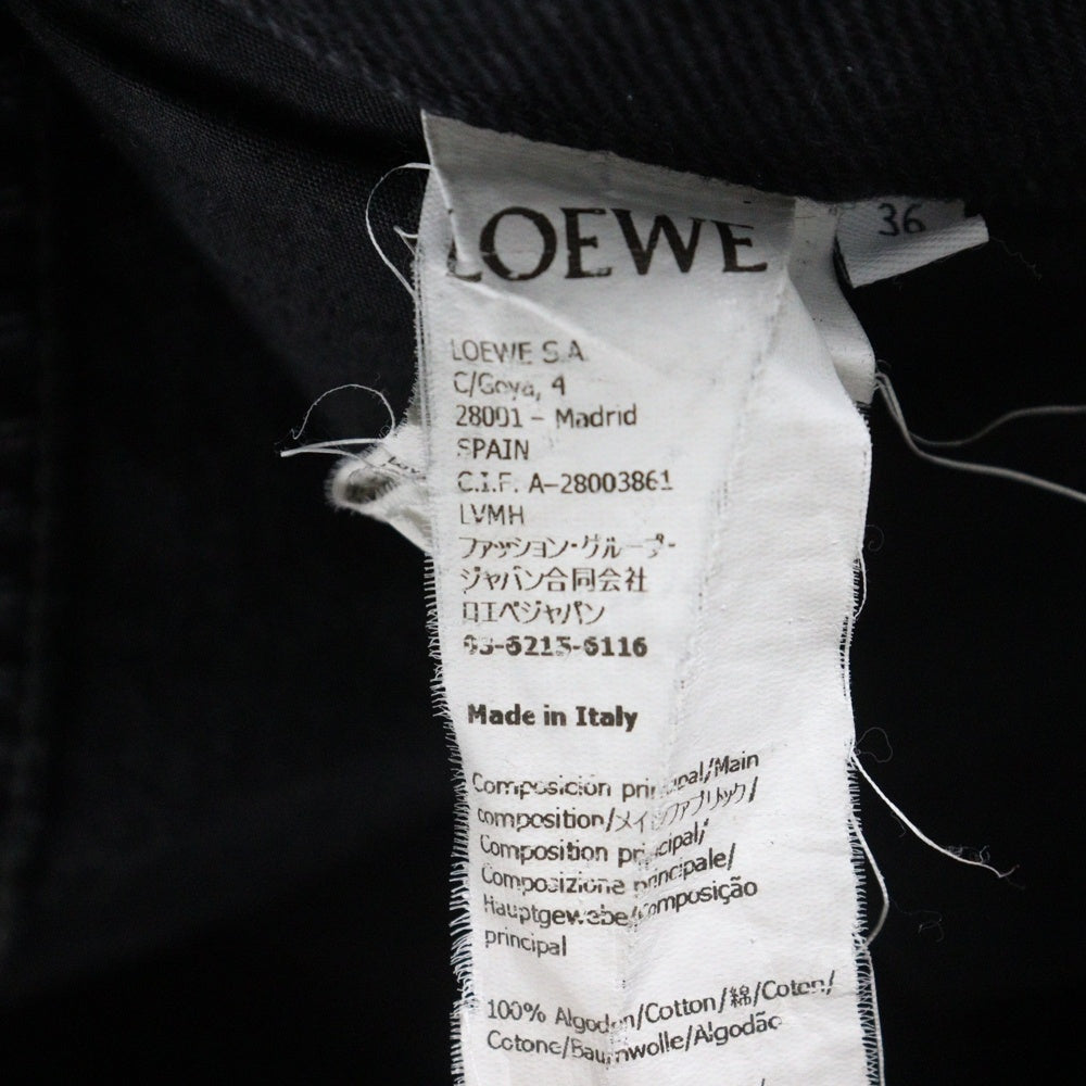 LOEWE(ロエベ) 25SS ANAGRAM BAGGY JEANS アナグラム バギージーンズ デニムパンツ ブラック S359Y11XBV