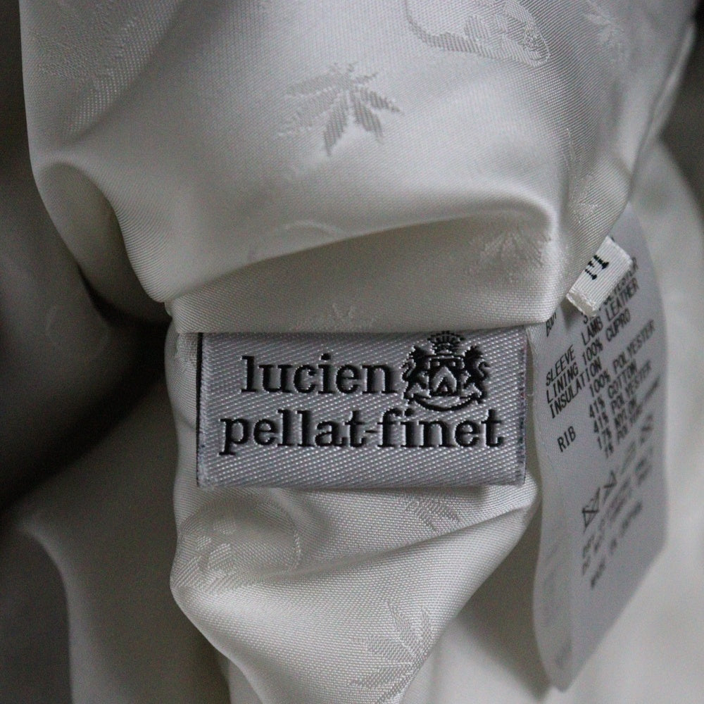 lucien pellat-finet(ルシアンペラフィネ) バックスカル アーム切替 ツイード スタジャン ジップアップジャケット マルチ