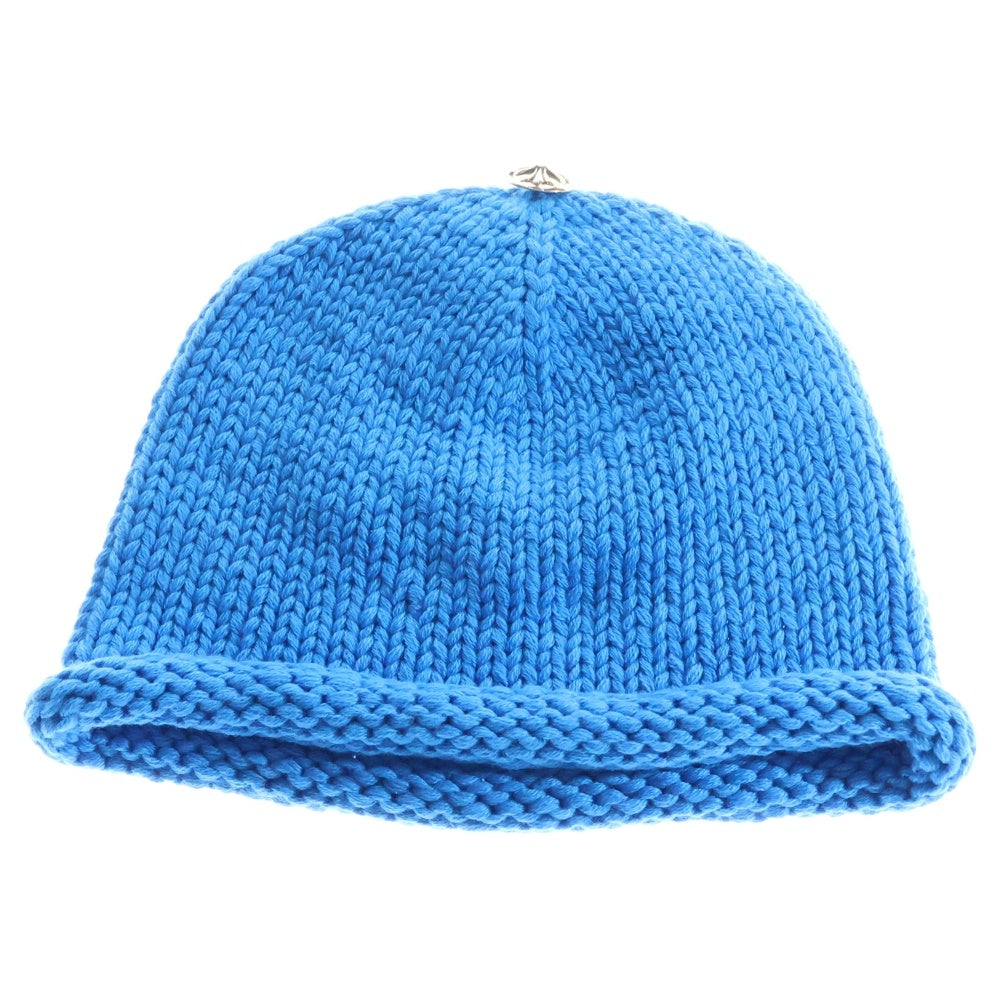 CHROME HEARTS(クロムハーツ) BEANIE CASH クロスパッチ カシミヤ ニットキャップ ビーニー 帽子 ブルー