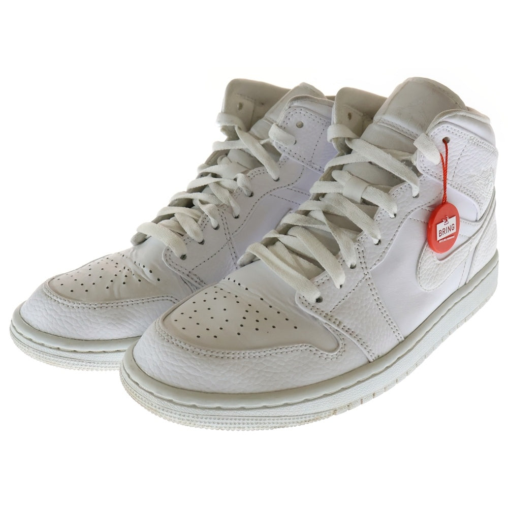 NIKE(ナイキ) AIR JORDAN 1 MID エアジョーダン 1 ミッド ハイカットスニーカー ホワイト US8.5/26.5cm 554724-130