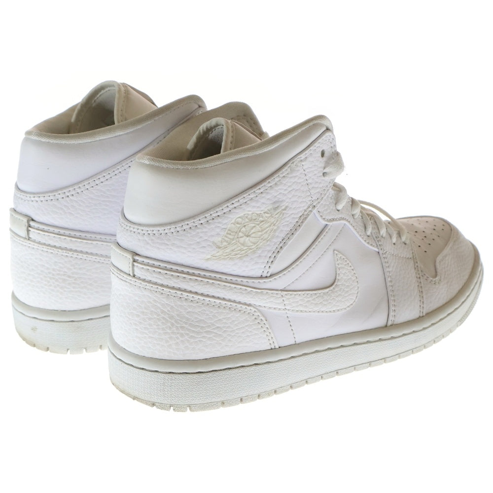 NIKE(ナイキ) AIR JORDAN 1 MID エアジョーダン 1 ミッド ハイカットスニーカー ホワイト US8.5/26.5cm 554724-130