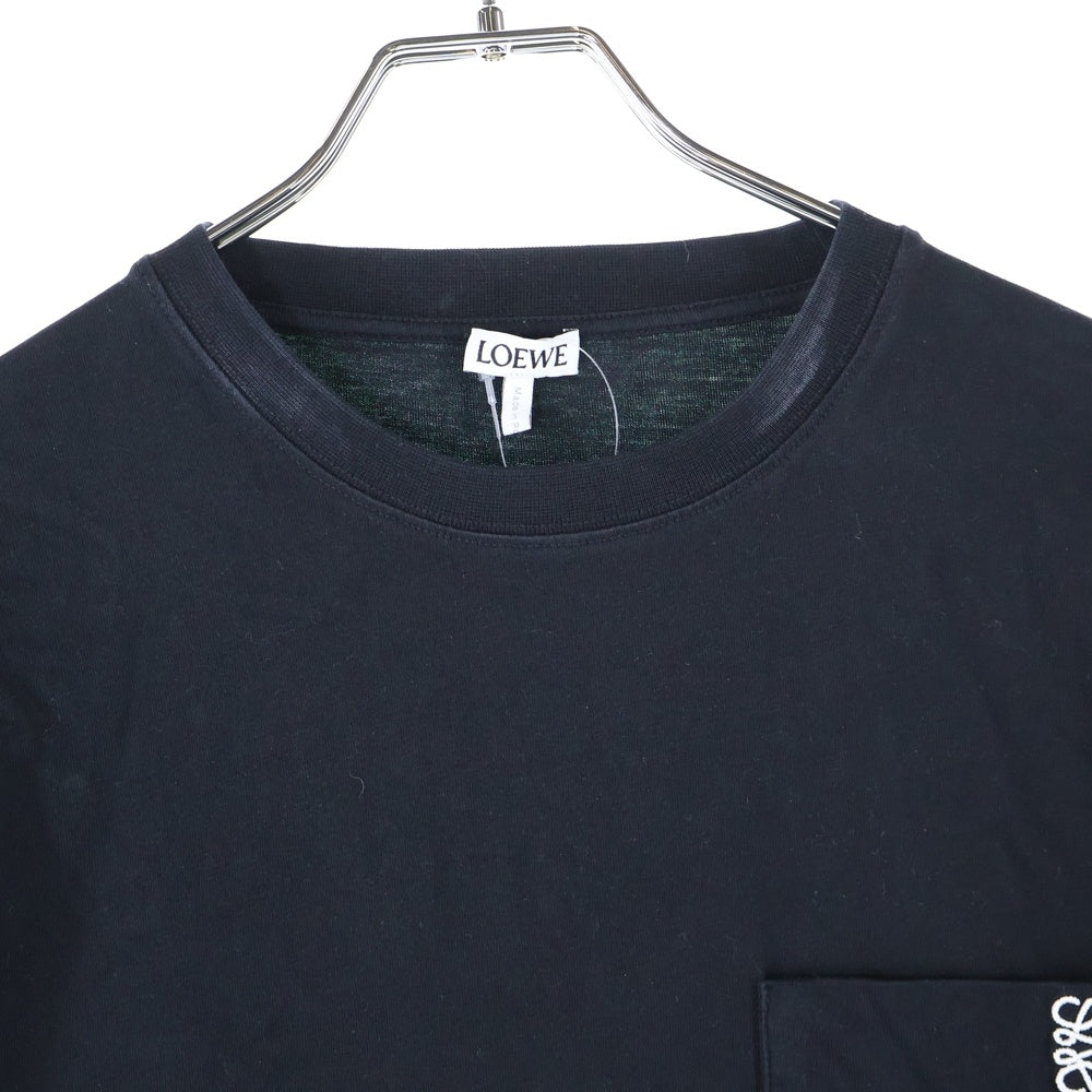LOEWE(ロエベ) アナグラム刺繍 長袖Tシャツ ロンT カットソー ブラック H526Y24J04