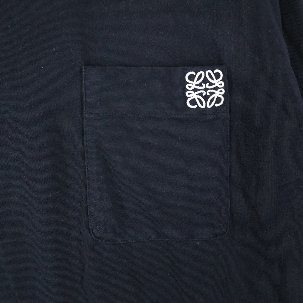 LOEWE(ロエベ) アナグラム刺繍 長袖Tシャツ ロンT カットソー ブラック H526Y24J04