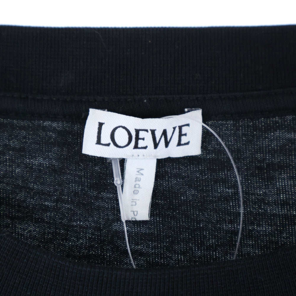 LOEWE(ロエベ) アナグラム刺繍 長袖Tシャツ ロンT カットソー ブラック H526Y24J04