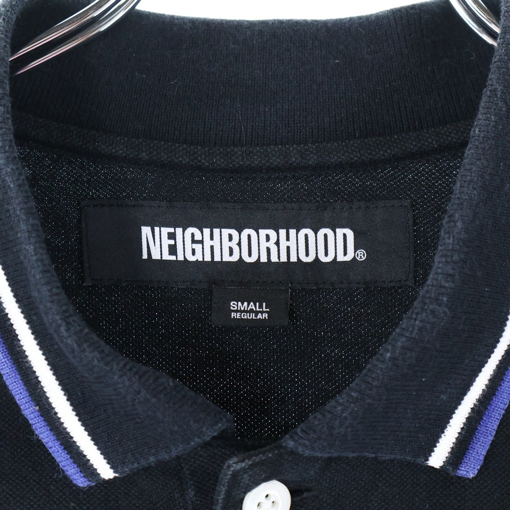 NEIGHBORHOOD(ネイバーフッド) 23SS CLASSIC POLO SHIRT ロゴ刺繍 クラシック 半袖シャツ ポロシャツ ブラック 231UWNH‐CSM01