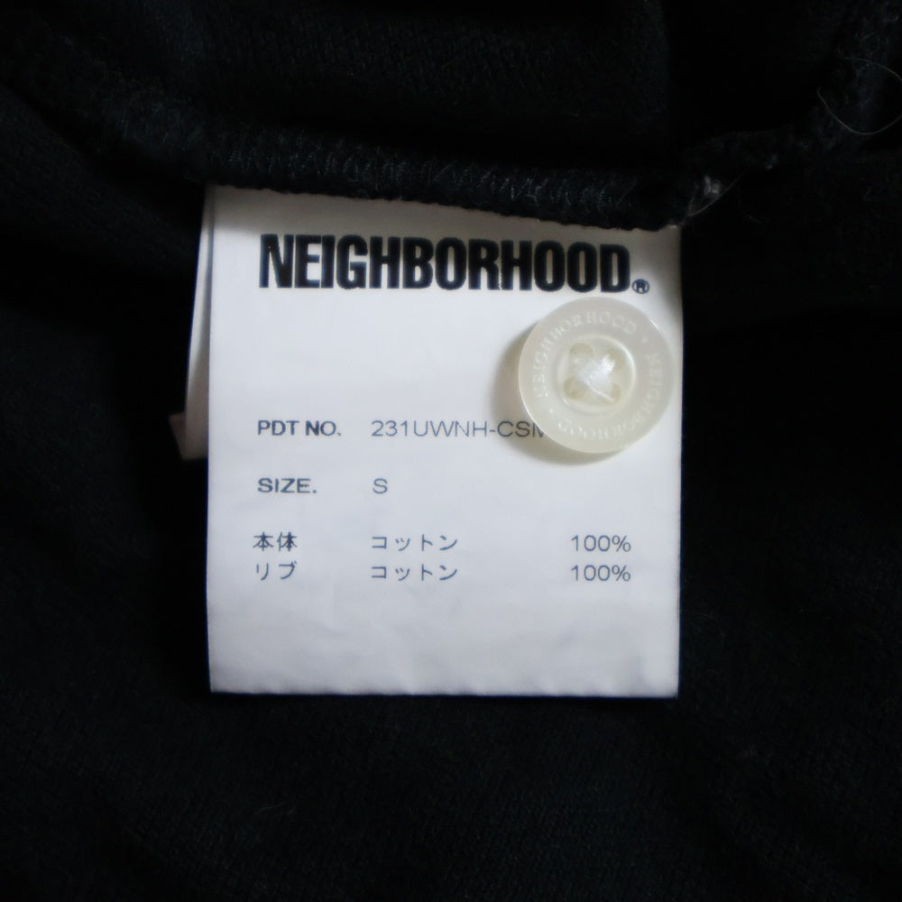 NEIGHBORHOOD(ネイバーフッド) 23SS CLASSIC POLO SHIRT ロゴ刺繍 クラシック 半袖シャツ ポロシャツ ブラック 231UWNH‐CSM01