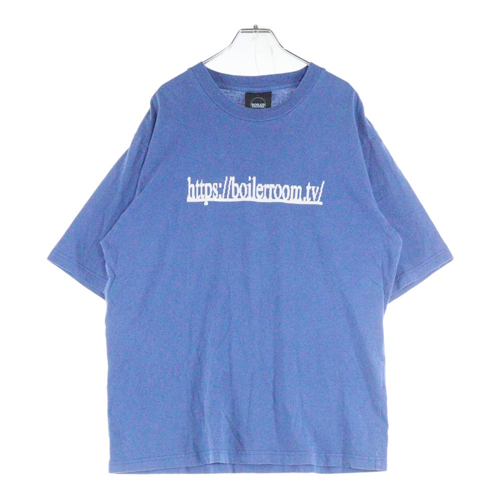 68095(68095) TV URL Logo T-Shirt フロントロゴ 半袖Tシャツ カットソー ブルー