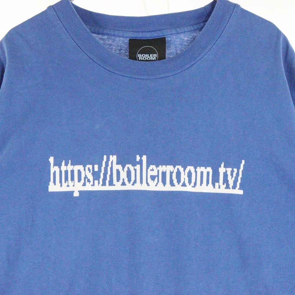 68095(68095) TV URL Logo T-Shirt フロントロゴ 半袖Tシャツ カットソー ブルー