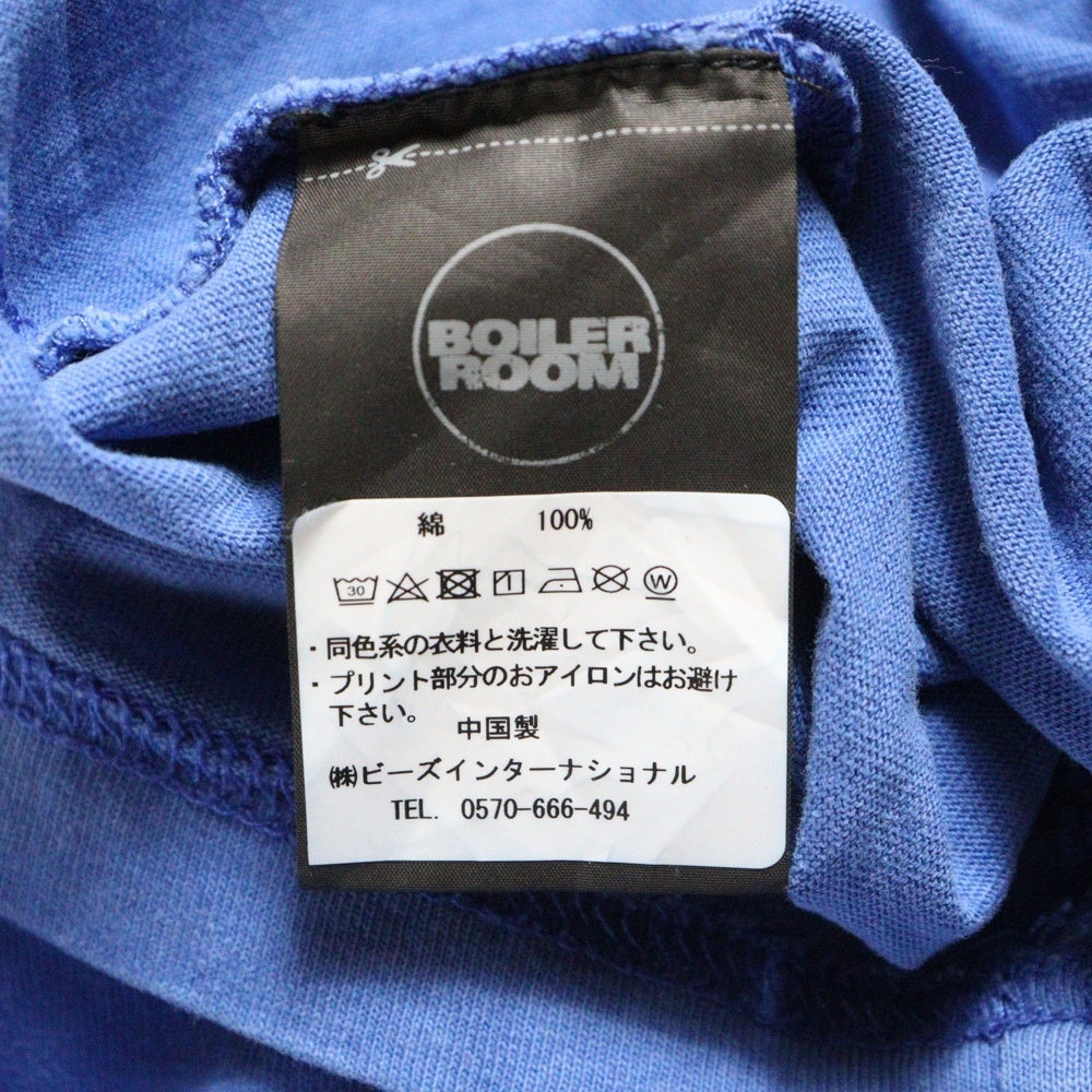 68095(68095) TV URL Logo T-Shirt フロントロゴ 半袖Tシャツ カットソー ブルー