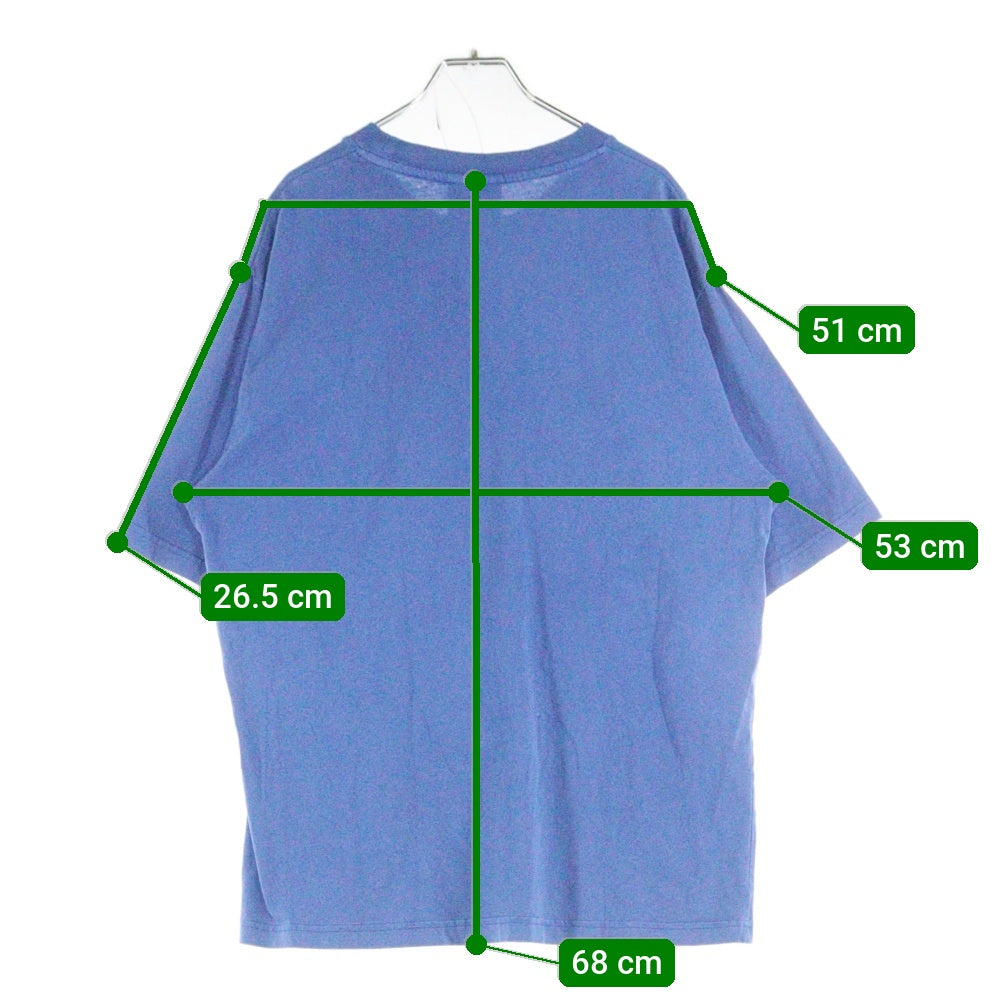 68095(68095) TV URL Logo T-Shirt フロントロゴ 半袖Tシャツ カットソー ブルー