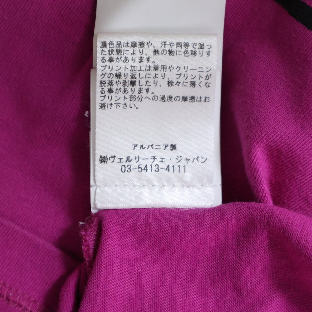 VERSACE(ヴェルサーチ) フロントプリント 半袖Tシャツ カットソー ピンク 1005783