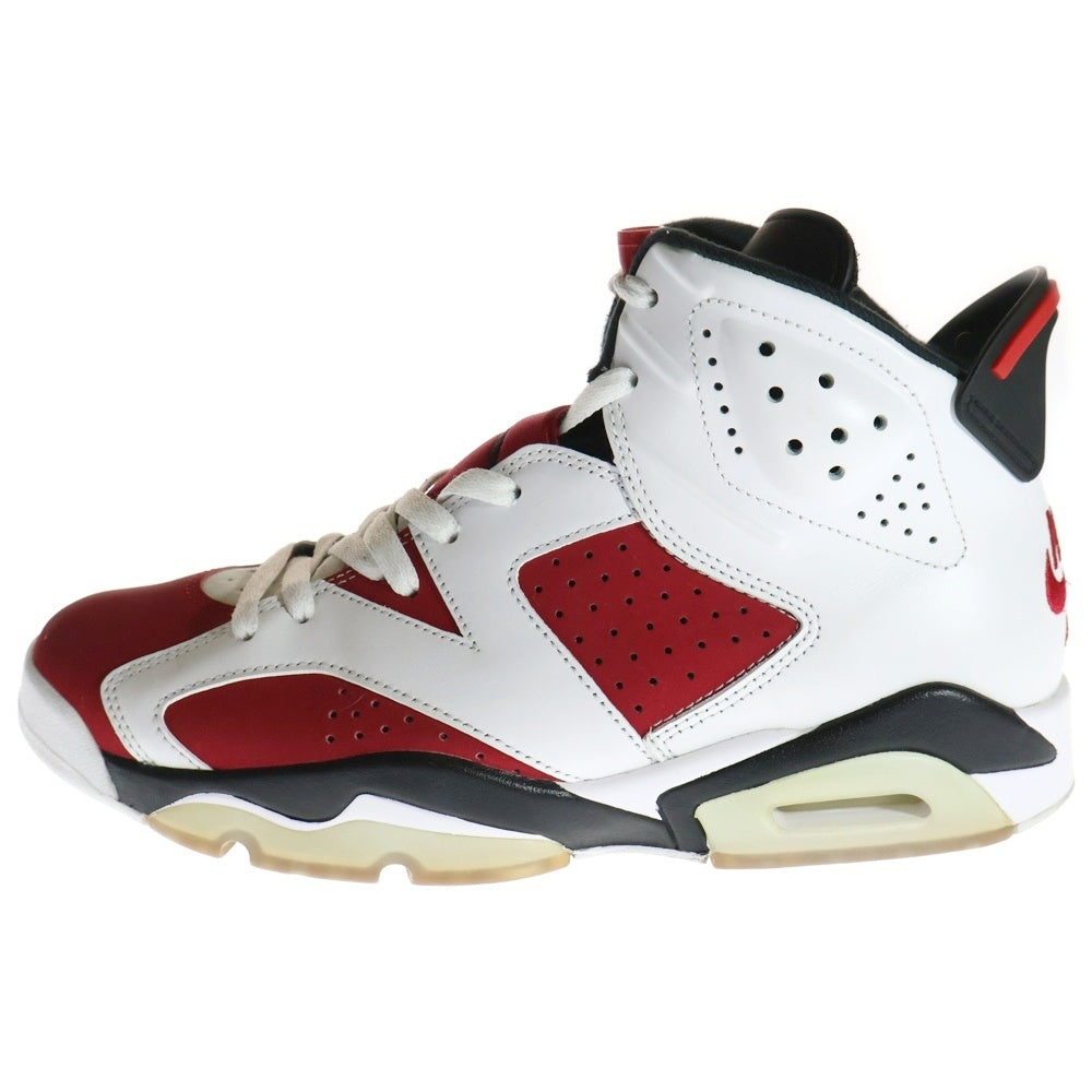 NIKE(ナイキ) AIR JORDAN 6 RETRO CARMINE エアジョーダン6 カーマイン ハイカットスニーカー ホワイト/レッド US9.5/27.5cm CT8529-106