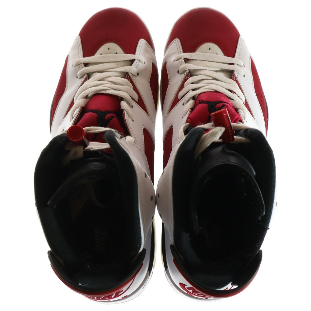 NIKE(ナイキ) AIR JORDAN 6 RETRO CARMINE エアジョーダン6 カーマイン ハイカットスニーカー ホワイト/レッド US9.5/27.5cm CT8529-106