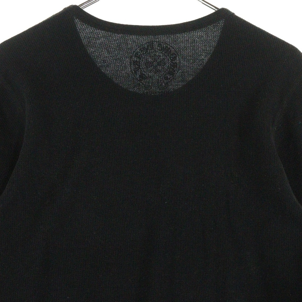 CHROME HEARTS(クロムハーツ) Thermal L S アームロゴプリント サーマル長袖カットソー ロンT ブラック