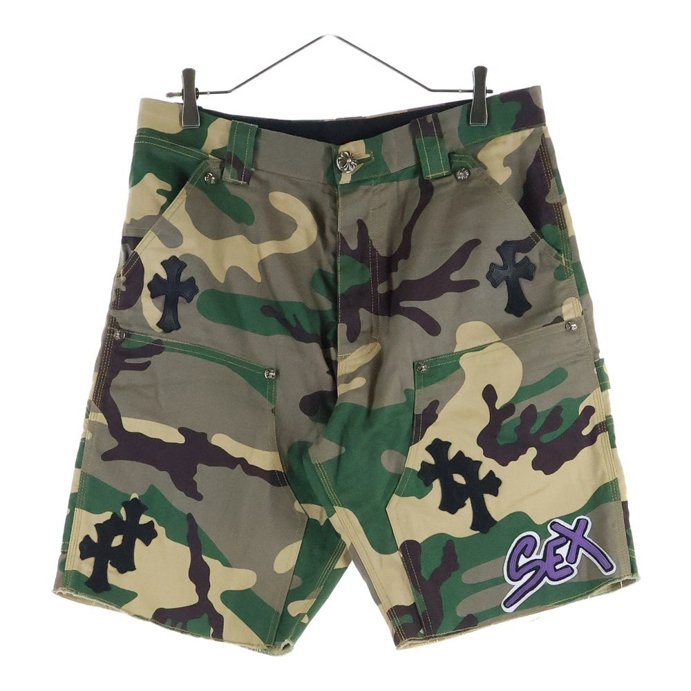 CHROME HEARTS(クロムハーツ) ×MATTY BOY PPO SEXRCD CARPENTER HALF PANTS ×マッティ ボーイ セックスレコード カーペンター ハーフパンツ カモフラージュ グレー