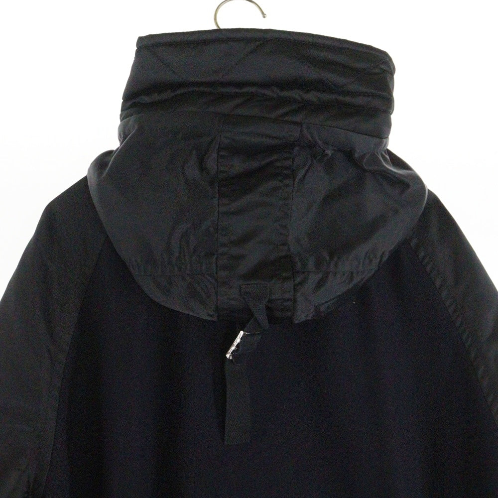 Sacai(サカイ) 21AW ナイロン切替 ドッキング ボンバーウールコート カーキ ブラック 21ー02622M