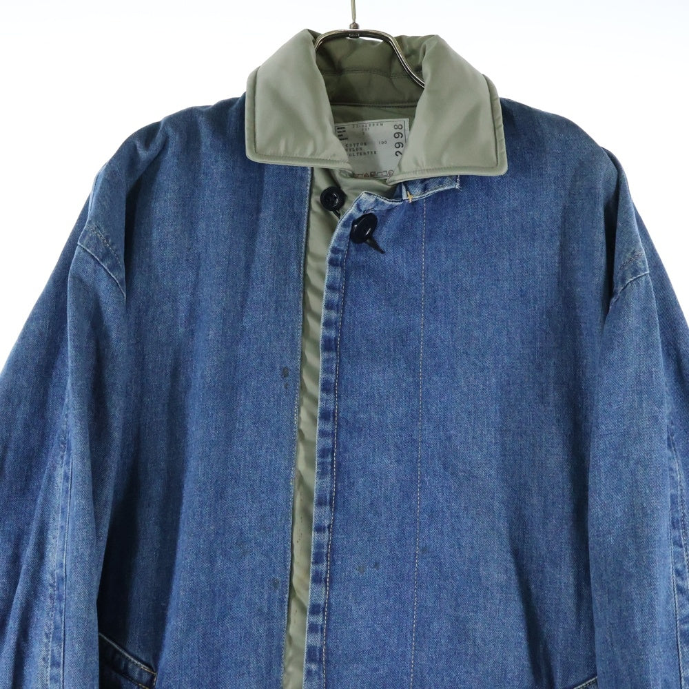 Sacai(サカイ) 23SS ドッキング デニム ミリタリーロングコート 23ー02998M インディゴ